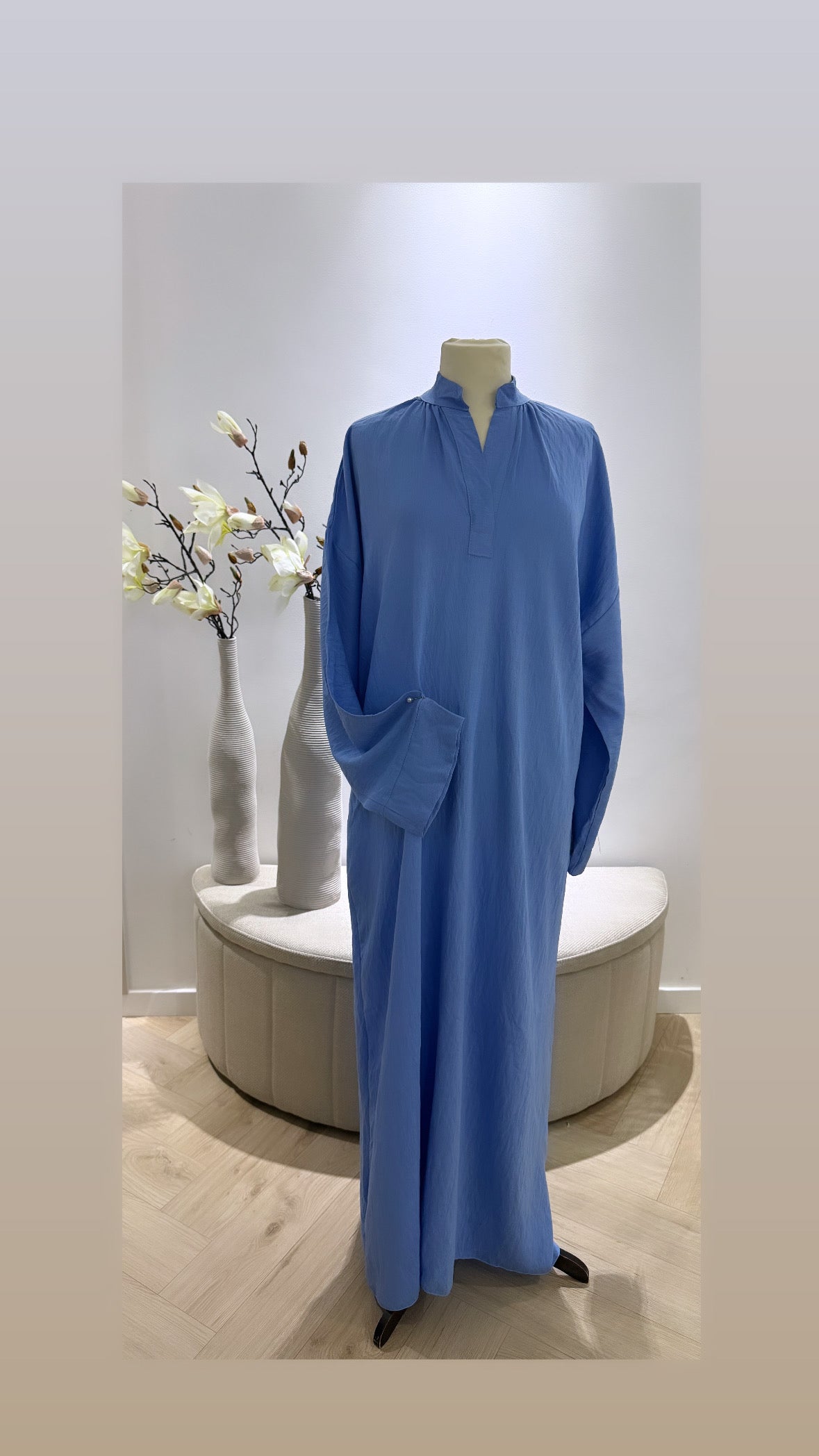 Linnen dress ~ blauw