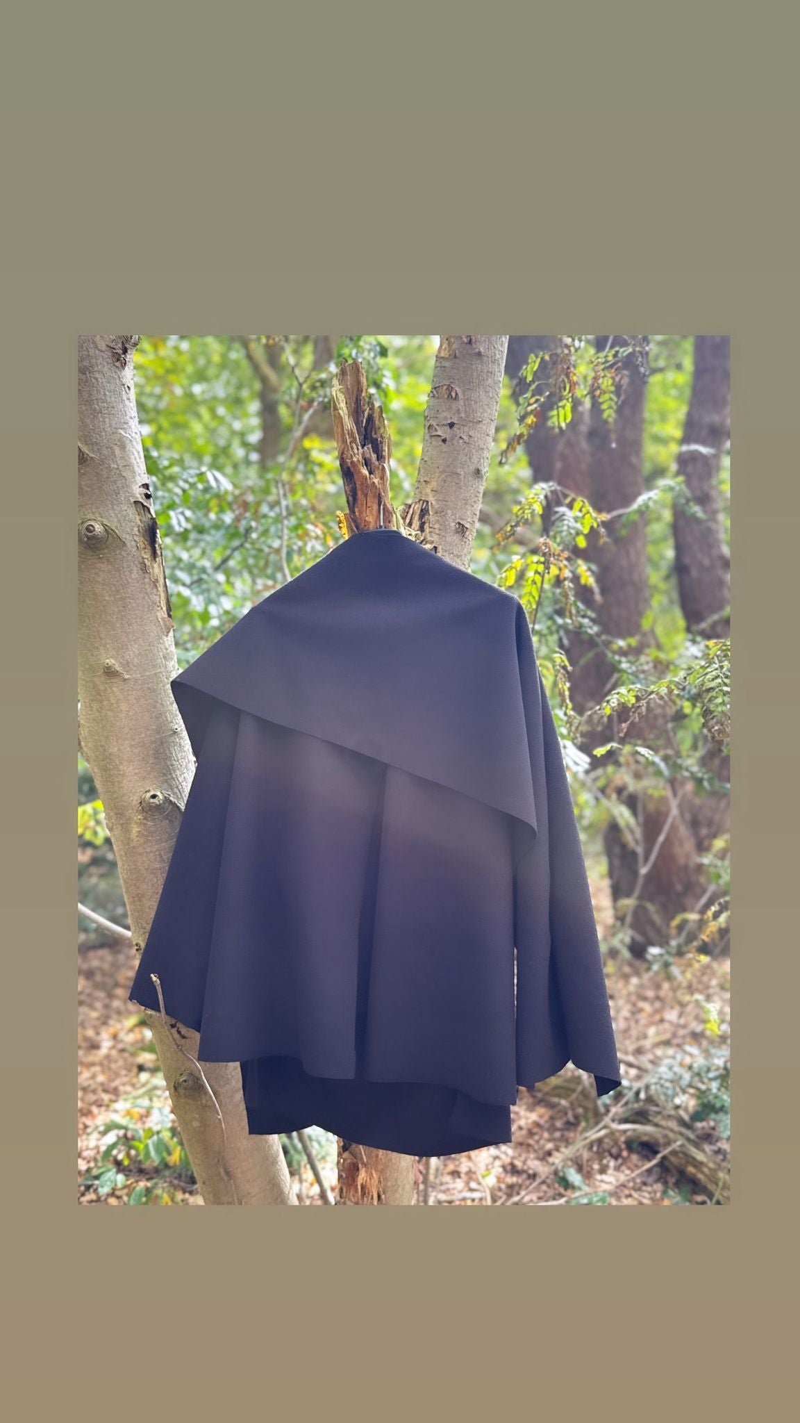 Poncho - zwart