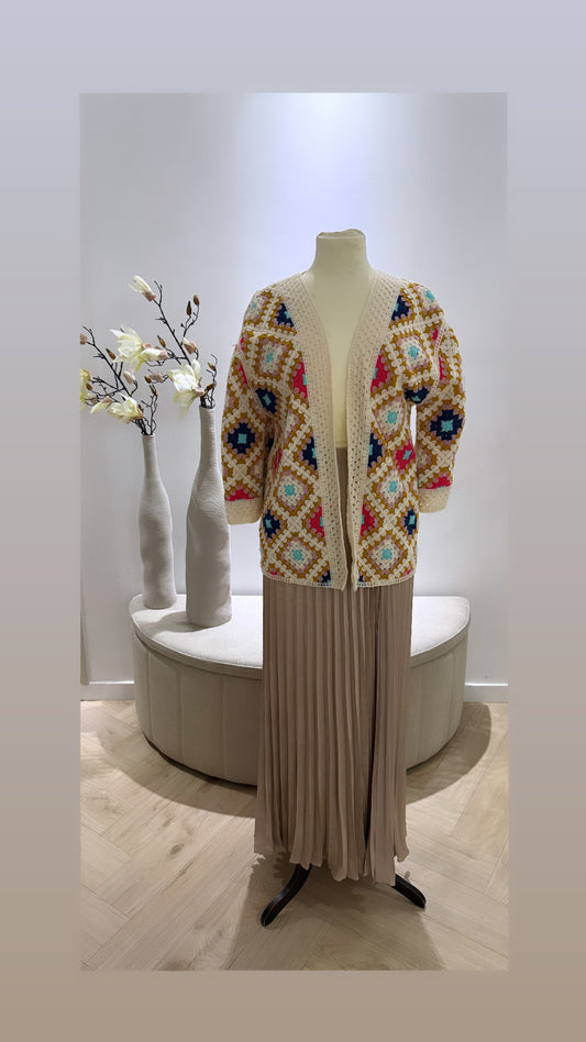 Over sized vest ~ multi color