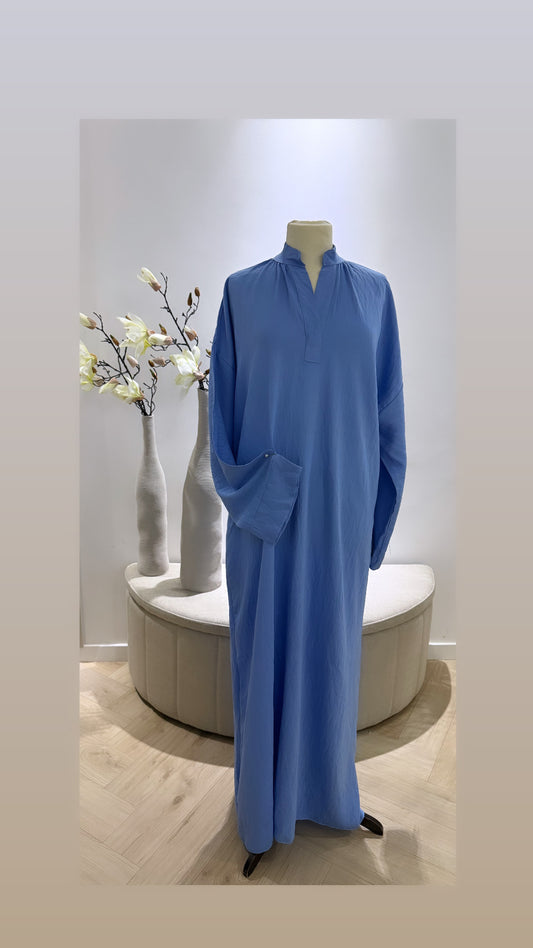 Linnen dress ~ blauw