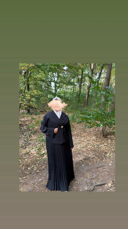 Twinset plisse rok - zwart