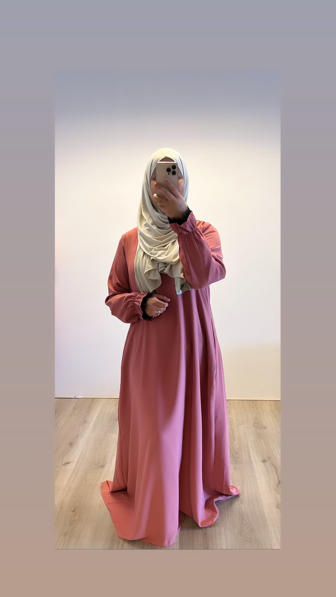 Sara abaya ~ licht roze